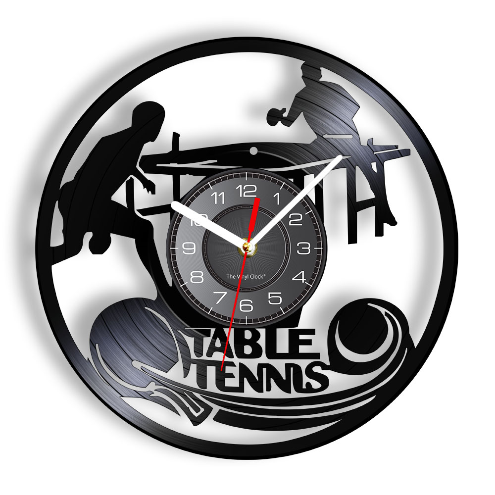 Table Tennis Dimension - Reloj de pared de tenis de