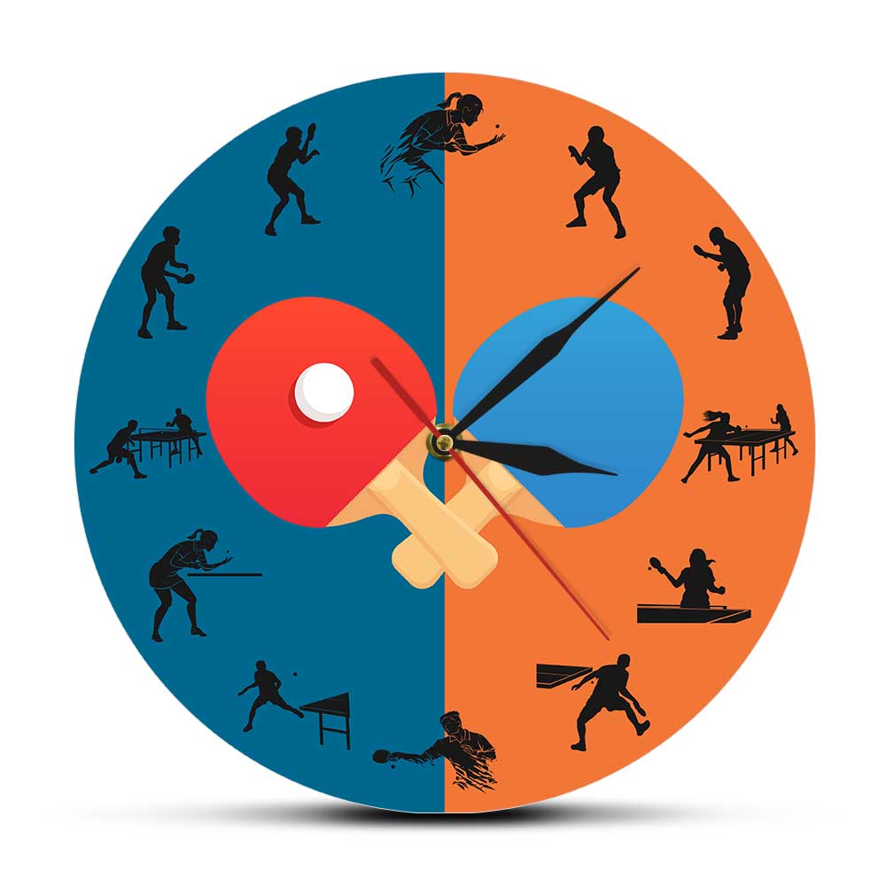 Table Tennis Dimension - Reloj de pared con estampado de