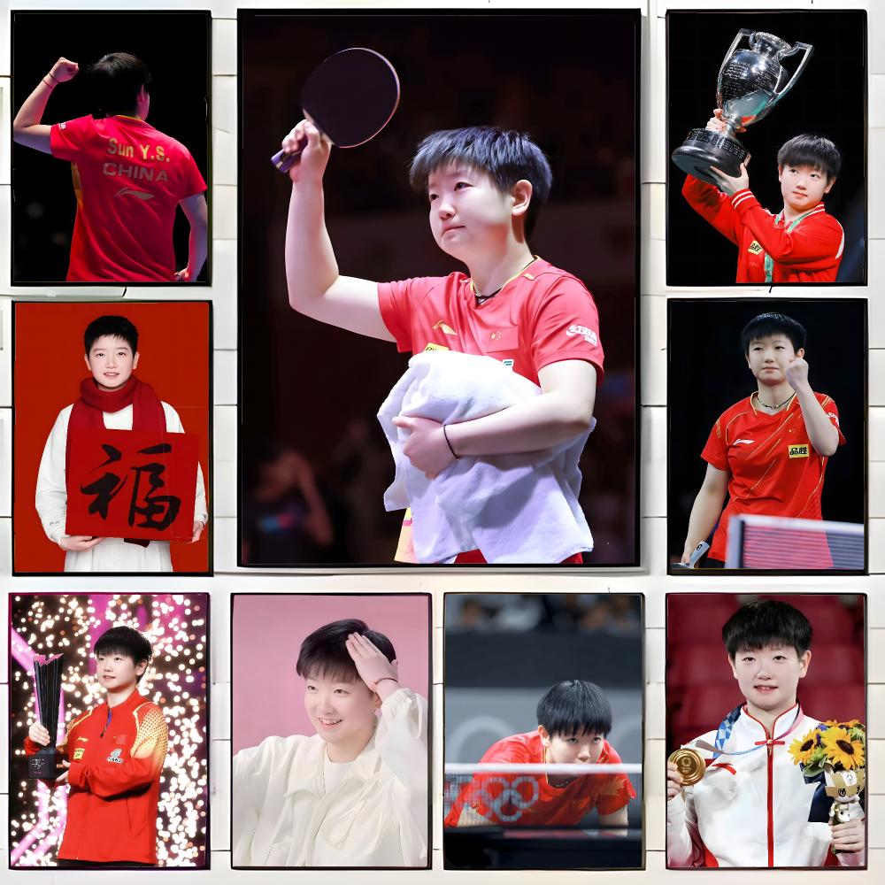 Póster de atleta de tenis de m - Table Tennis Champion reseña y precio