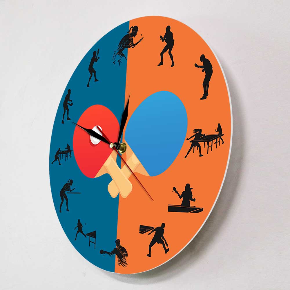 Reloj de pared con estampado d - Table Tennis Dimension reseña y precio