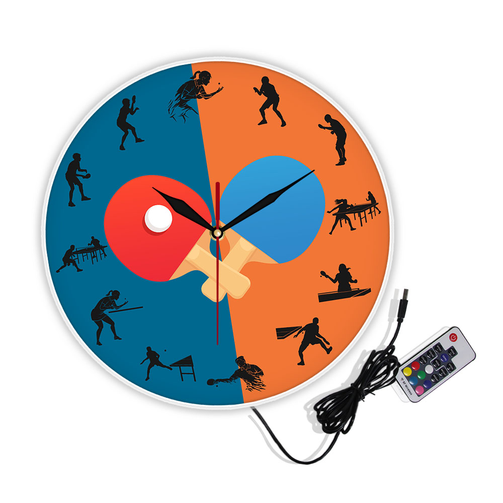 Reloj de pared con estampado d - Table Tennis Dimension reseña y precio